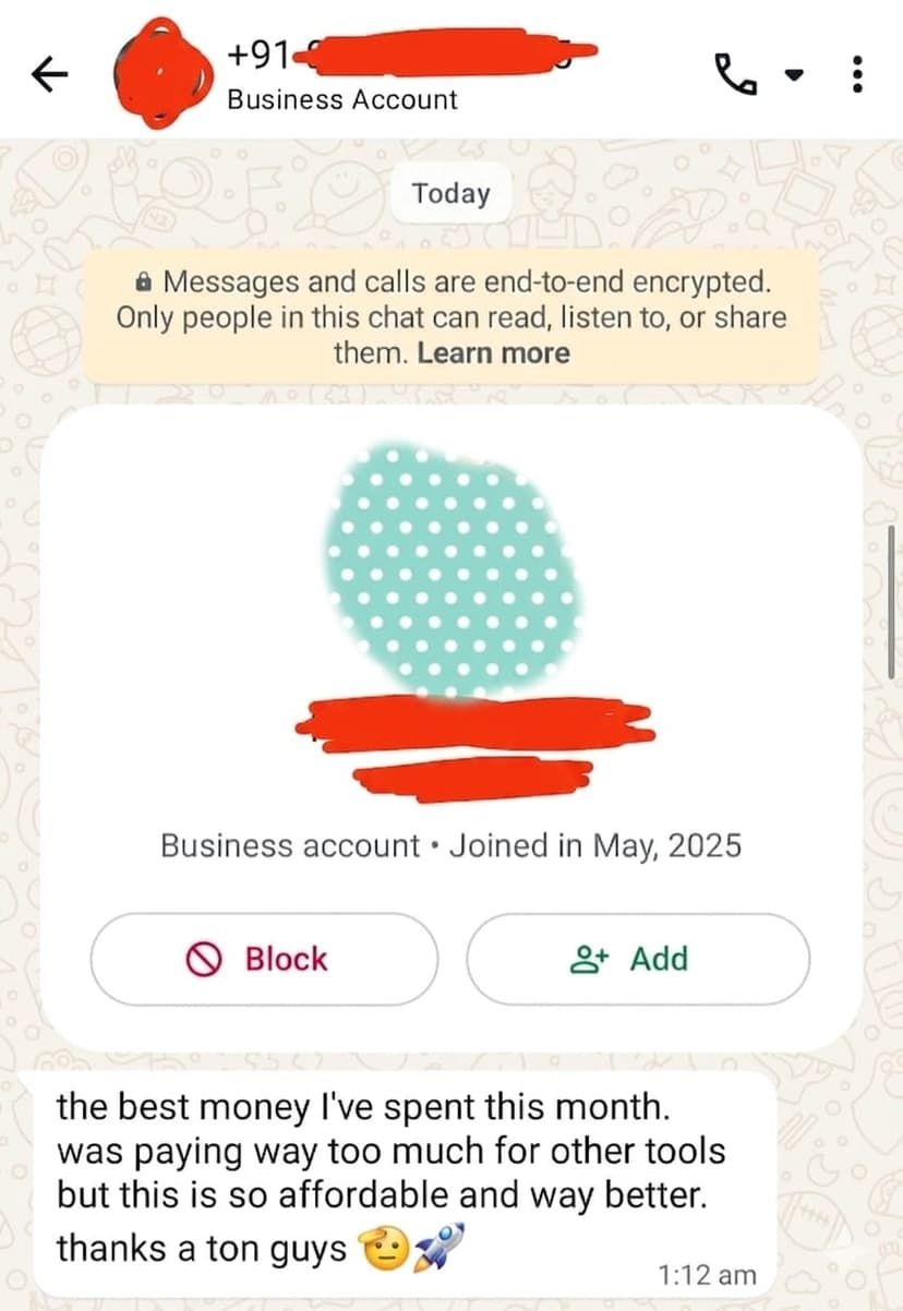 WhatsApp review from Amit T.