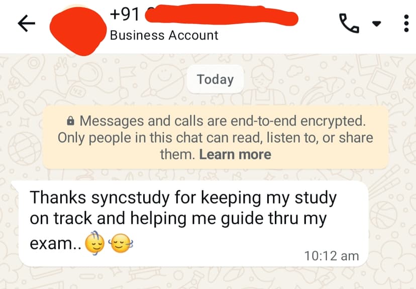 WhatsApp review from Priya M.
