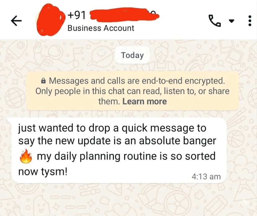WhatsApp review from Rohit V.