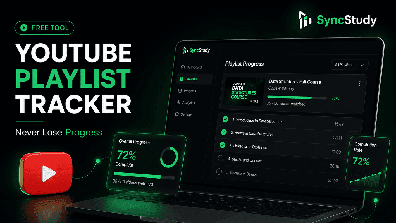 Free YouTube Playlist Tracker for Students (2026)